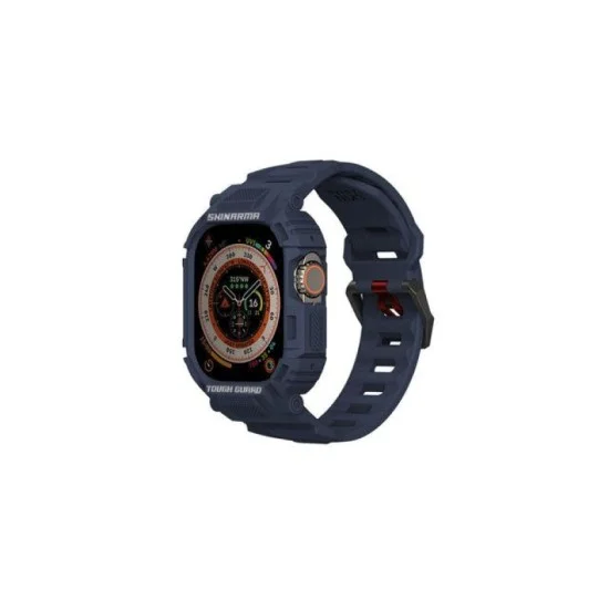 Skin Arma 2 In 1 Apple Watch Ultra Strap Case Mecha 49 Mm - Blue